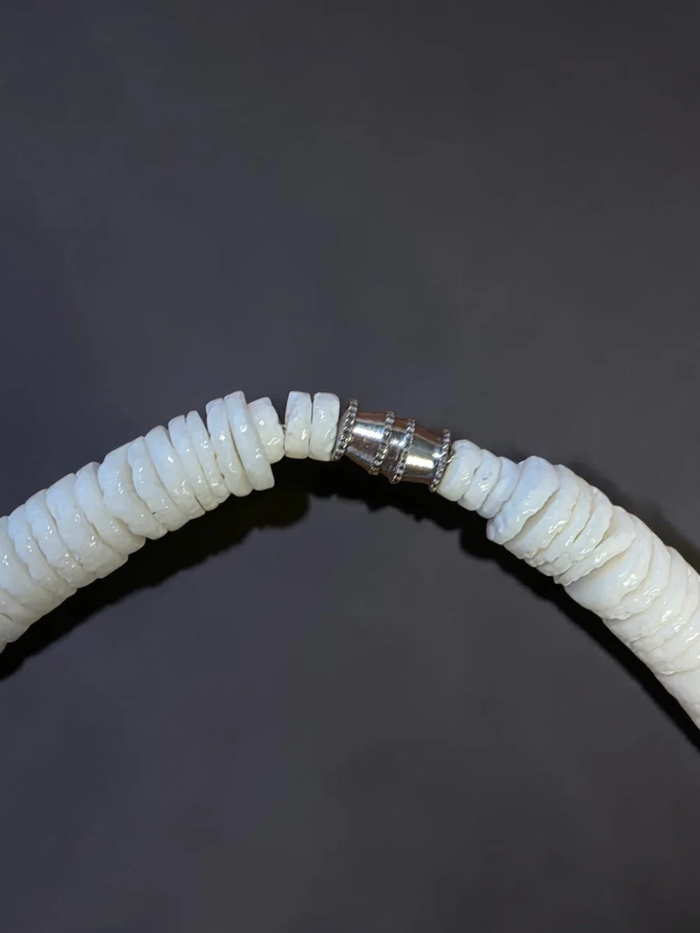White Puka Shell & Turquoise Bead Heishi Necklace